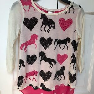 Girls layered flowing shirt